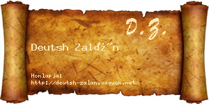 Deutsh Zalán névjegykártya