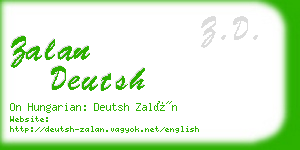 zalan deutsh business card